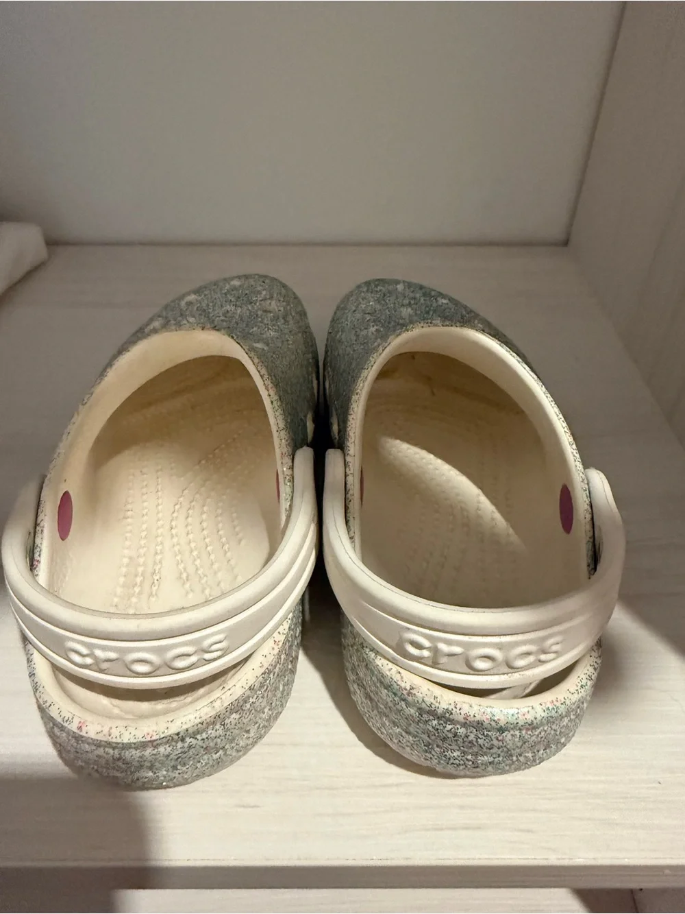 Crocs Kids' Classic Iridescent Glitter Clogs